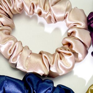 Champagne Collar Silk scrunchies